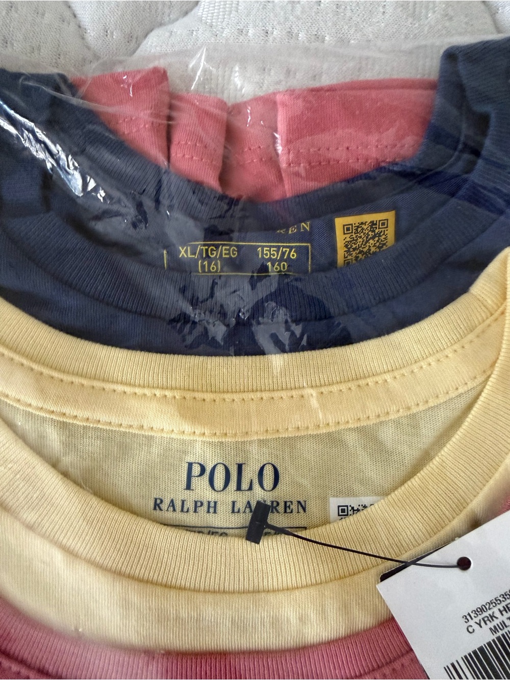 Polo Ralph Lauren Multi-Color Crew Neck Tee Set - Yellow, Pink, Navy - Picture 3 of 3